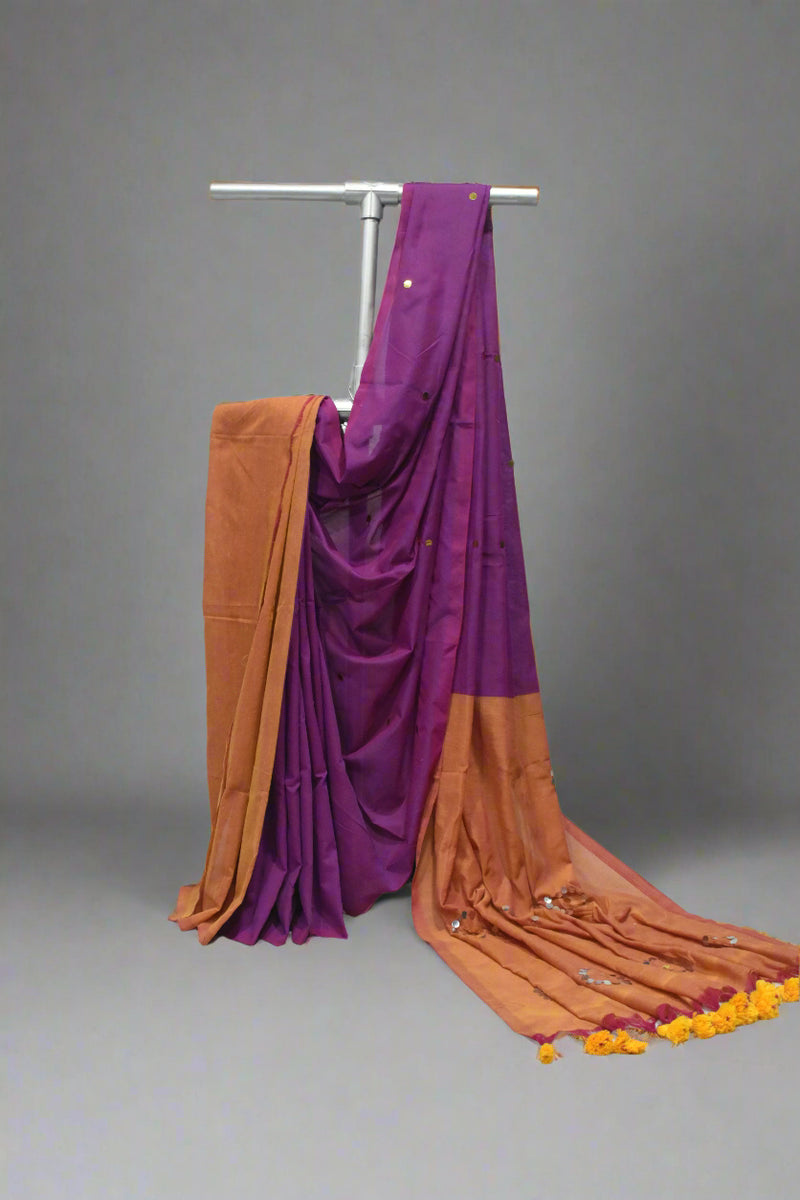 Ginni Work Khadi Cotton Saree