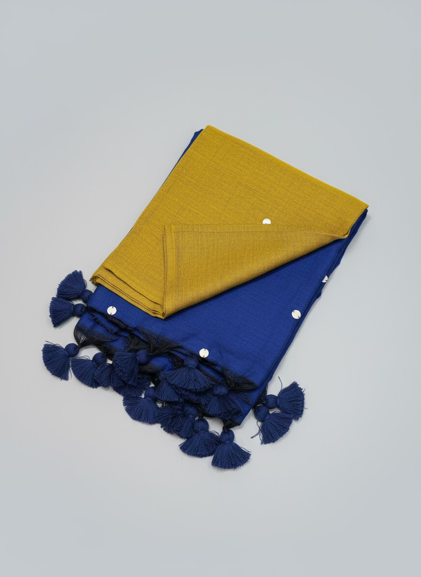 Ginni Work Khadi Cotton Saree