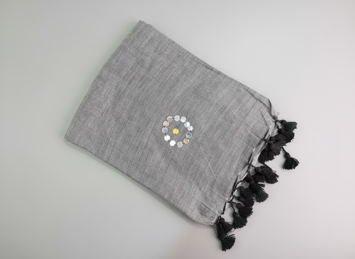 Ginni Work Khadi Cotton Saree