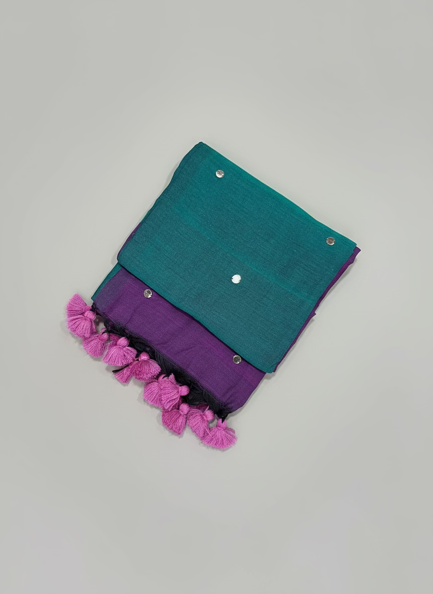 Ginni Work Khadi Cotton Saree